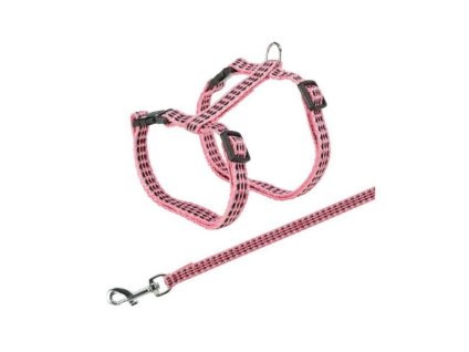 Postroj s vodítkem pro kočku TRIXIE s reflexními proužky 22-42x1cm (MIX BAREV)