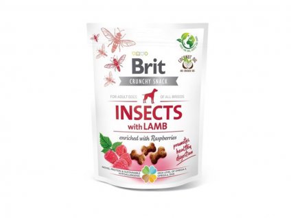 BRIT Crunchy Snack Insects with Lamb with Raspberries 200g