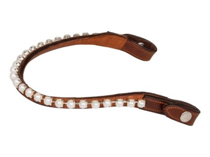 Čelenka ACAVALLO Pearls cognac COB