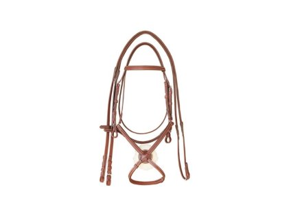 Uzdečka SUPREME s mexickým nánosníkem cognac COB