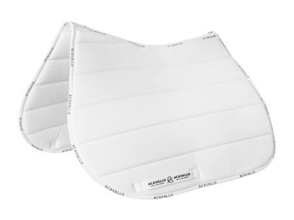 Všestranná podsedlová dečka ACAVALLO Quilted Louvre Square bílá VS FULL