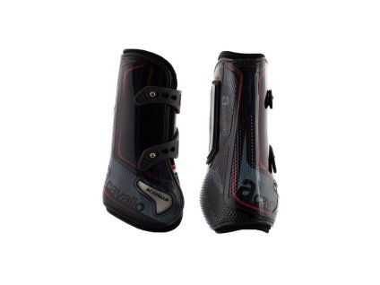 Šlachové chrániče ACAVALLO Opera s bajonetovým zapínáním black/red (2) (DOPRODEJ)
