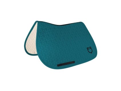 Všestranná podsedlová dečka EQUESTRO prošívaná petrol VS (DOPRODEJ)