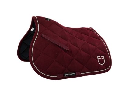 Všestranná podsedlová dečka EQUESTRO Cotton Logo burgundy VS FULL