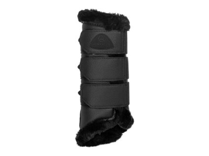Kamaše ACAVALLO Eco-Leather s beránkem zadní černé (M)