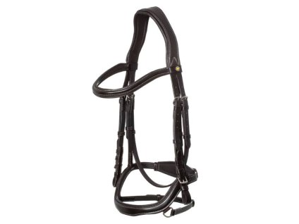 Uzdečka EQUESTRO Contrast s anatomickým nánosníkem hnědá COB