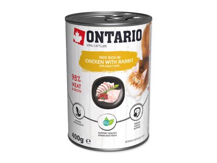 Konzerva ONTARIO Chicken with Rabbit Flavoured with Cranberries 400g
