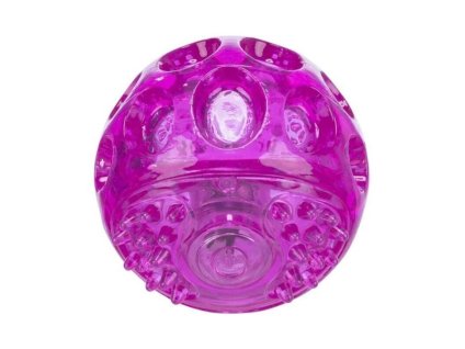 Hračka TRIXIE guma TPR - svítící míček růžový 6cm (DOPRODEJ)