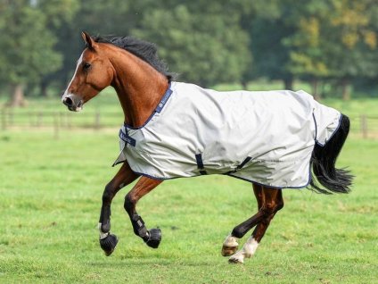 Lehká výběhová deka BUCAS Sun Shower silver 165cm
