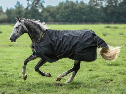 Výběhová deka BUCAS Irish Turnout 300g black/gold 135cm