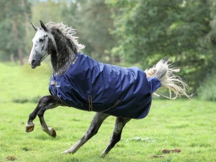 Výběhová deka BUCAS Irish Turnout 300g navy/gold 135cm