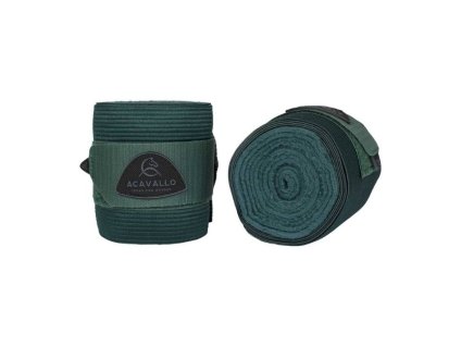 Elastické bandáže ACAVALLO fleecové hunter green