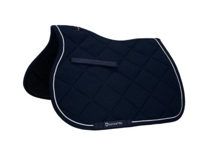 Všestranná podsedlová dečka EQUESTRO Cotton prošívaná dark blue VS FULL