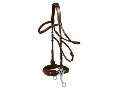 Hackamore uzdečka WALDHAUSEN X-Line hnědá COB