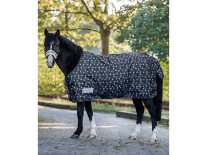 Lehká výběhová deka WALDHAUSEN Lucky s fleecem night blue/lucky 145cm