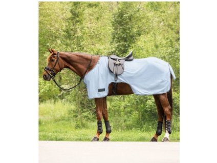 Jezdecká deka síťovaná WALDHAUSEN light blue/night blue 125cm