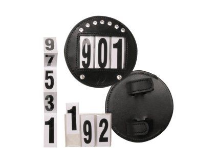 Startovní čísla WALDHAUSEN Leather černá (2ks)