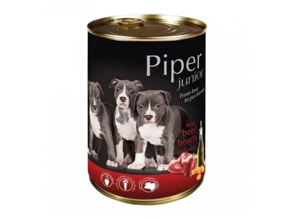 Konzerva PIPER Junior s hovězím srdcem a mrkví 400g