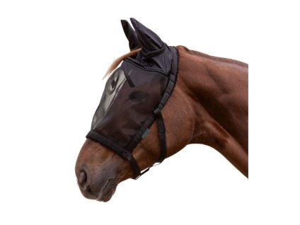 Pastevní ohlávka WALDHAUSEN s maskou proti hmyzu black COB