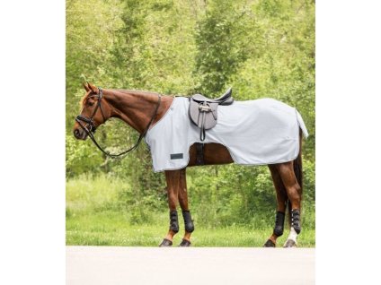 Jezdecká deka síťovaná WALDHAUSEN silver grey/grey 155cm