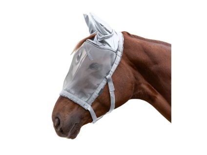 Pastevní ohlávka WALDHAUSEN s maskou proti hmyzu silver grey SHETTY