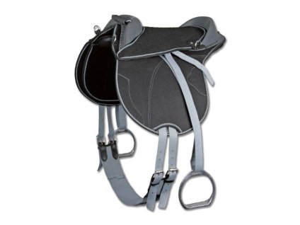 Dětské sedlo WALDHAUSEN černé/šedé 16,5"/42cm