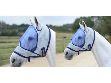 Maska proti hmyzu BUCAS Buzz-Off Deluxe bez uší silver/navy (S)