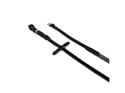 Otěže EQUESTRO Smooth Rubber black FULL