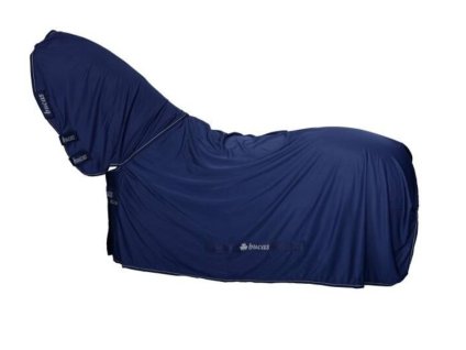Transportní/odpocovací deka BUCAS Power Cooler & Neck navy/silver 155cm