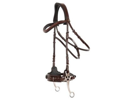 Hackamore uzdečka BR Lydney oak/silver FULL (DOPRODEJ)