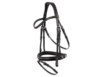 Uzdečka BR Oxford s anglickým nánosníkem black/silver COB