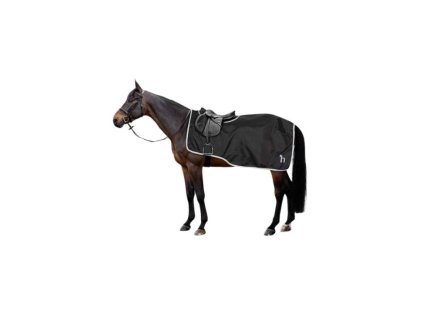 Nepromokavá bederní deka HORZE WeatherTrek černá 155cm