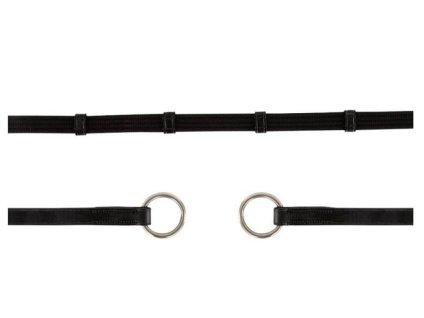 Otěže BR s koružky black/silver FULL