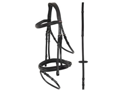 Uzdečka PREMIERE Bondy s anglickým nánosníkem černá FULL (DOPRODEJ)