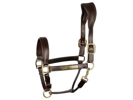 Kožená ohlávka HARRY'S HORSE Anatomic hnědá COB
