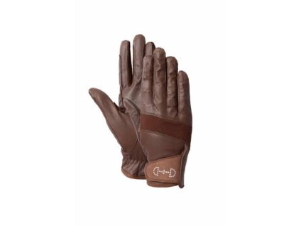 Dámské rukavice HORZE Leather hnědé (7)