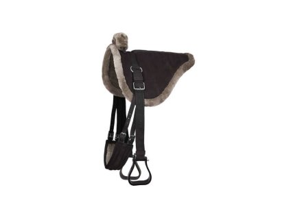 Jezdecký pad HORZE Suede černý/šedý PONY