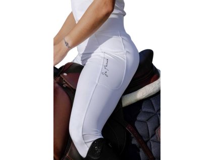 Dámské jezdecké legíny EQUITHEME Flora white (40)