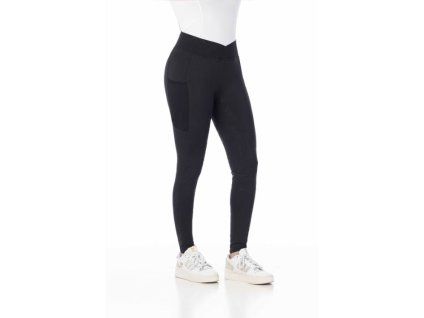 Dámské jezdecké legíny EQUITHEME Flora black (36) (DOPRODEJ)