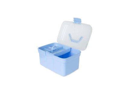 Box na čištění + sada kartáčů HORZE Kids modrý