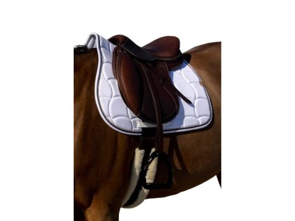 Všestranná podsedlová dečka EQUITHEME Shiny white VS