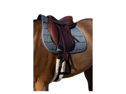 Všestranná podsedlová dečka EQUITHEME Shiny grey VS