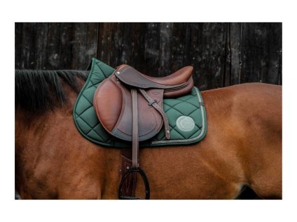 Všestranná podsedlová dečka EQUITHEME Badge 2.0 tmavě zelená VS