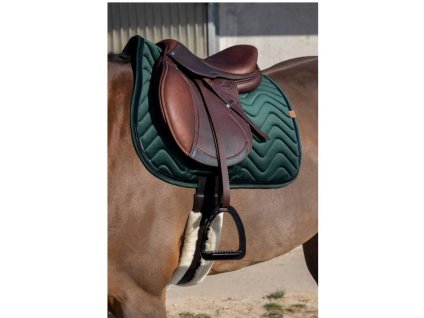 Všestranná podsedlová dečka EQUITHEME Glossy tmavě zelená VS