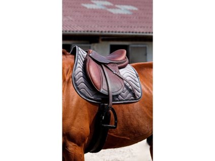 Všestranná podsedlová dečka EQUITHEME Glossy šedá VS (DOPRODEJ)