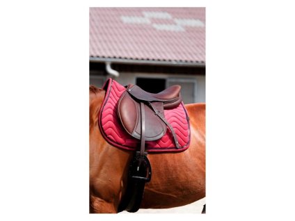 Všestranná podsedlová dečka EQUITHEME Glossy malinová VS (DOPRODEJ)