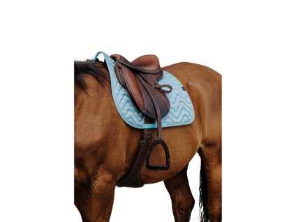Všestranná podsedlová dečka EQUITHEME Brocart světle modrá VS