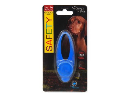 Svítící přívěšek DOG FANTASY LED silikonový modrý 8cm (DOPRODEJ)