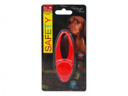 Svítící přívěšek DOG FANTASY LED silikonový červený 8cm