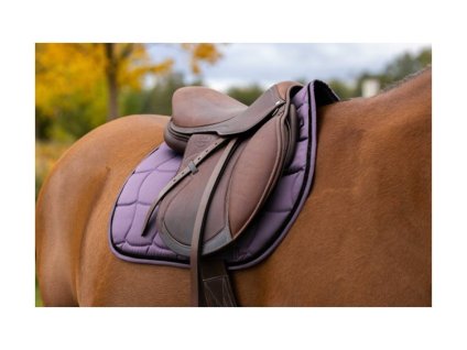 Všestranná podsedlová dečka EQUITHEME Satin plum VS